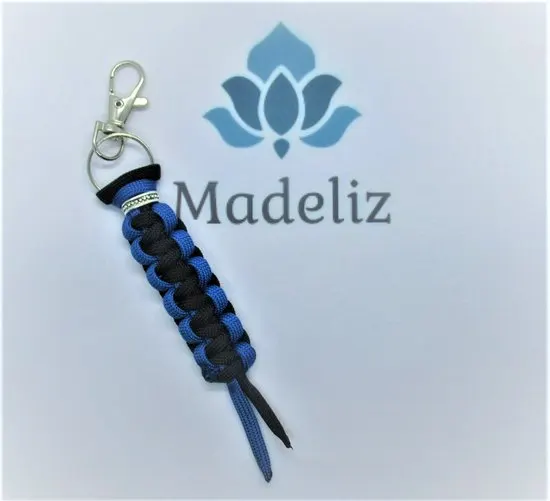 Productfoto van Paracord sleutelhanger (blauw/zwart)